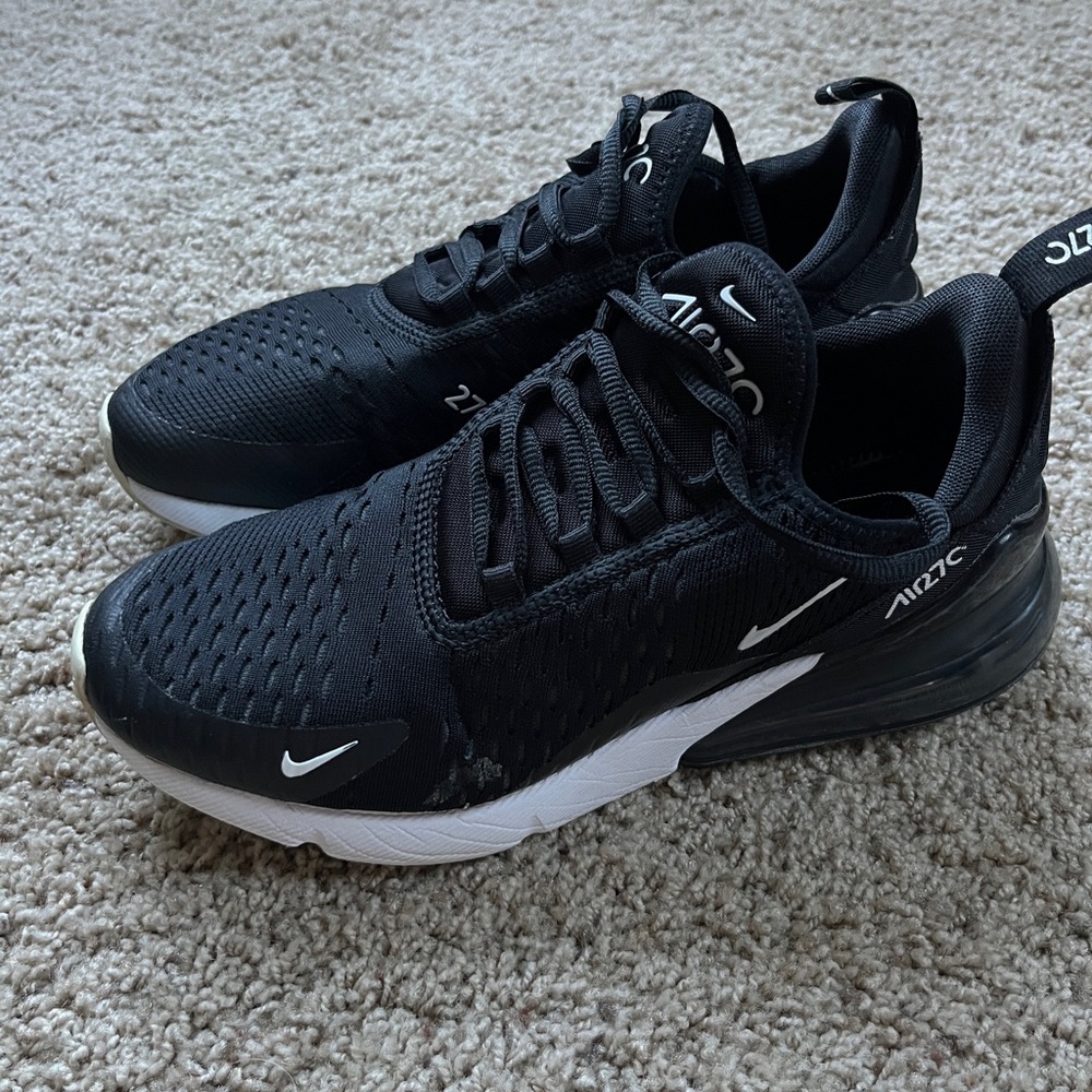 Nike Air Max 270 Black and White Athletic Shoes